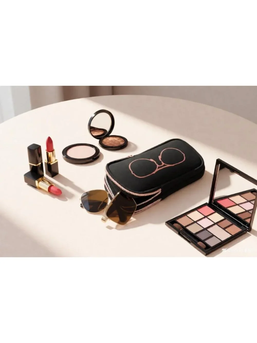 Stylish Double Eyeglass Case | Sunglasses Holder with 2 Compartments for Travel